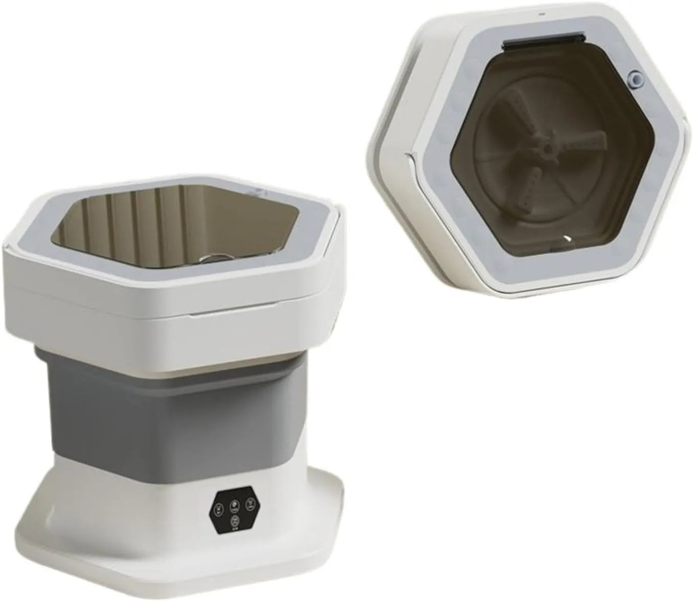 Waschmaschine, Grau, bakteriostatische Mini-halbautomatische Elution, integrierte Nutzung im Schlafsaal, blaues Licht, Gray