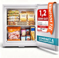 Gefrierschrank 4-Sterne, 31 L, Gefrierfach, leise, Camping, Tiefkühlschrank, Weiß, Tiefkühltruhe mini Freezer -18°C mit Eiswürfelschale & Schloss