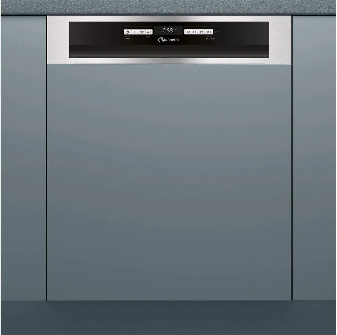 Bauknecht 3C26 Geschirrspüler, 90x59, 8x55, 5cm, Energieklasse E, leise, Edelstahl, 14 Gedecke, Bauknecht - IBBO 3C26 x Teilintegrierter
