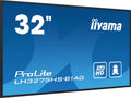 Digital Signage Display, 31, 5 Zoll, Werbedisplay, iiyama LH3275HS-B1AG USB2.0, WLAN, Android OS, IPS-Panel, HDMI, digitaler Werbeanzeige, Schwarz