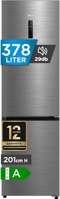 Kühl-Gefrierkombination, 378 L, Energieklasse A, Midea MDRB521MGA46O, No Frost, Kühlschrank mit Gefrierfach, NoFrost, Klasse A