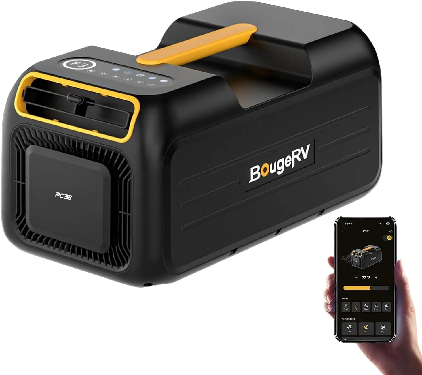 Klimaanlage, BougeRV PC35, tragbar, BougeRV PC35 Mobile Klimaanlage 3500 BTU, Tragbare Klimaanlage mit App