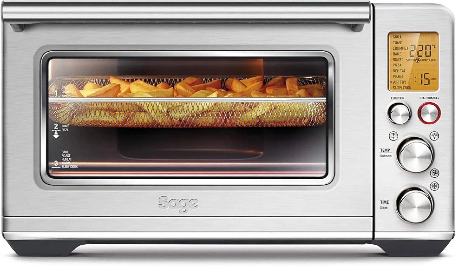 Sage Backofen, Edelstahl, Sage The Smart Oven Air Fryer, Gebürsteter Edelstahl