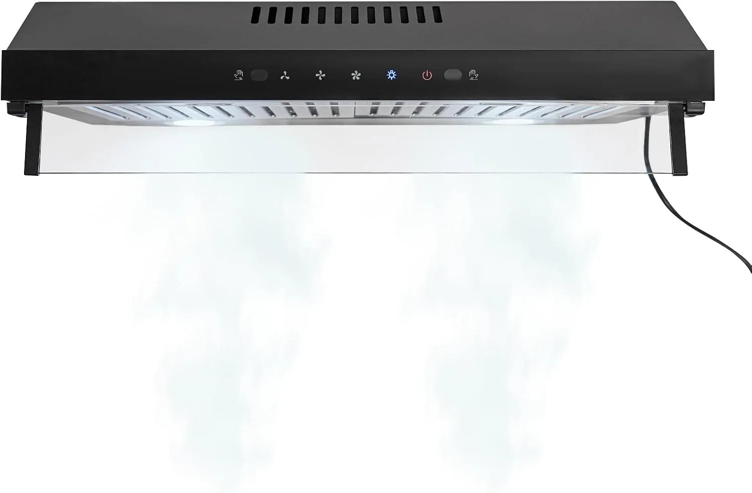 Dunstabzugshaube 1.5m 6500K, 60 cm, 55 dB, Küchenhaube, LED-Beleuchtung, Restaurant, 55dB, 1.5m Netzkabellänge, Küchen