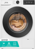 Gorenje WGAM4S74A Slim, 1400 Waschmaschine, 15 Programme, 7 kg, Energieklasse A, Dampf, schmal, Weiß, 1400 U-min, 20% besser als, SteamTech