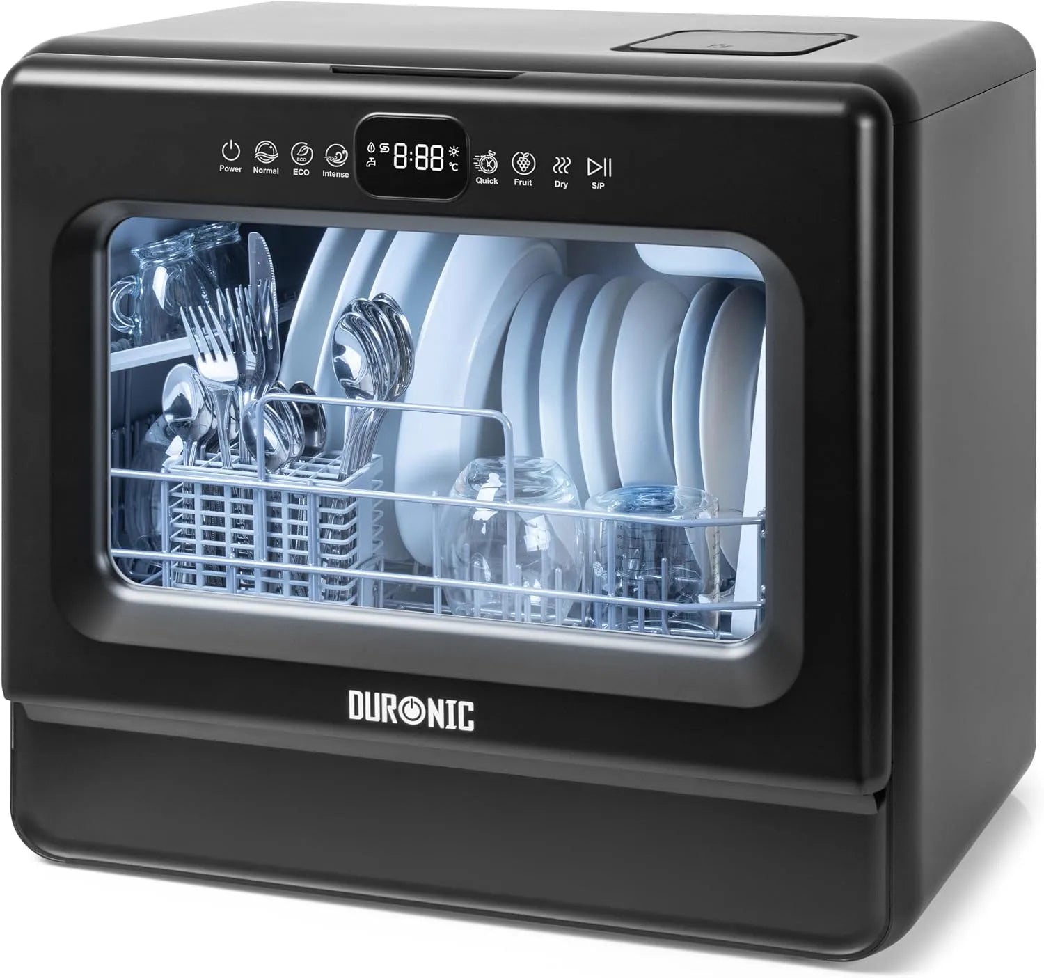 Geschirrspüler, Spülmaschine, Duronic DW10, Mini Geschirrspüler für bis 6 Personen