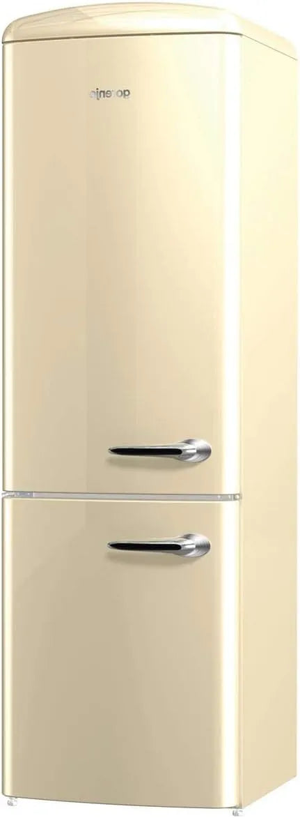 Gorenje Kühl-Gefrierkombination, 222 L, No Frost, Timer, Kühlschrank mit Gefrierfach, Oldtimer, Retro Collection, 0 Grad, Gorenje ONRK 193 C-L