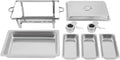 Chafing Dish Warmhaltebehälter, 5 L, gewerblich, Gastronomie, Edelstahl, 3 Fächer, Rechteckiger Buffet-Chafer-Wärmer for Party-Catering-Bankett Gute