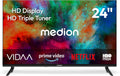 Smart TV, 24 Zoll, Fernseher, Triple-Tuner DVB-T2, S2, PVR-Aufnahme, MEDION 59, MD 824102, VIDAA, 8 cm, Prime Video