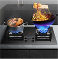 Gaskochfeld, Gaskocher, 2 KW, Size: LPG, Gasherd-Kochfeld Doppelherdbrenner, Nur Gasherd, Gehärtetes Glas, Leicht Zu Reinigen, For Wohnmobile