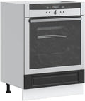 Produkt Herdumbauschrank Porto Schwarz Holzwerkstoff