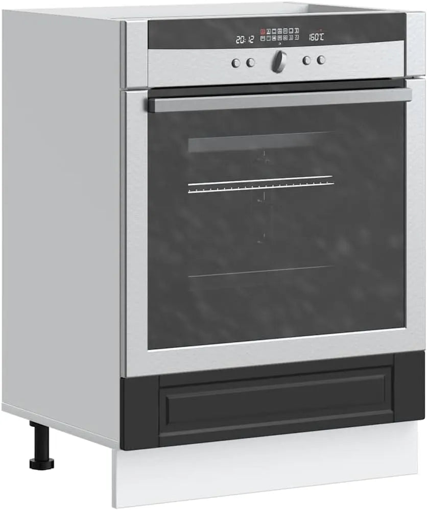 Produkt Herdumbauschrank Porto Schwarz Holzwerkstoff