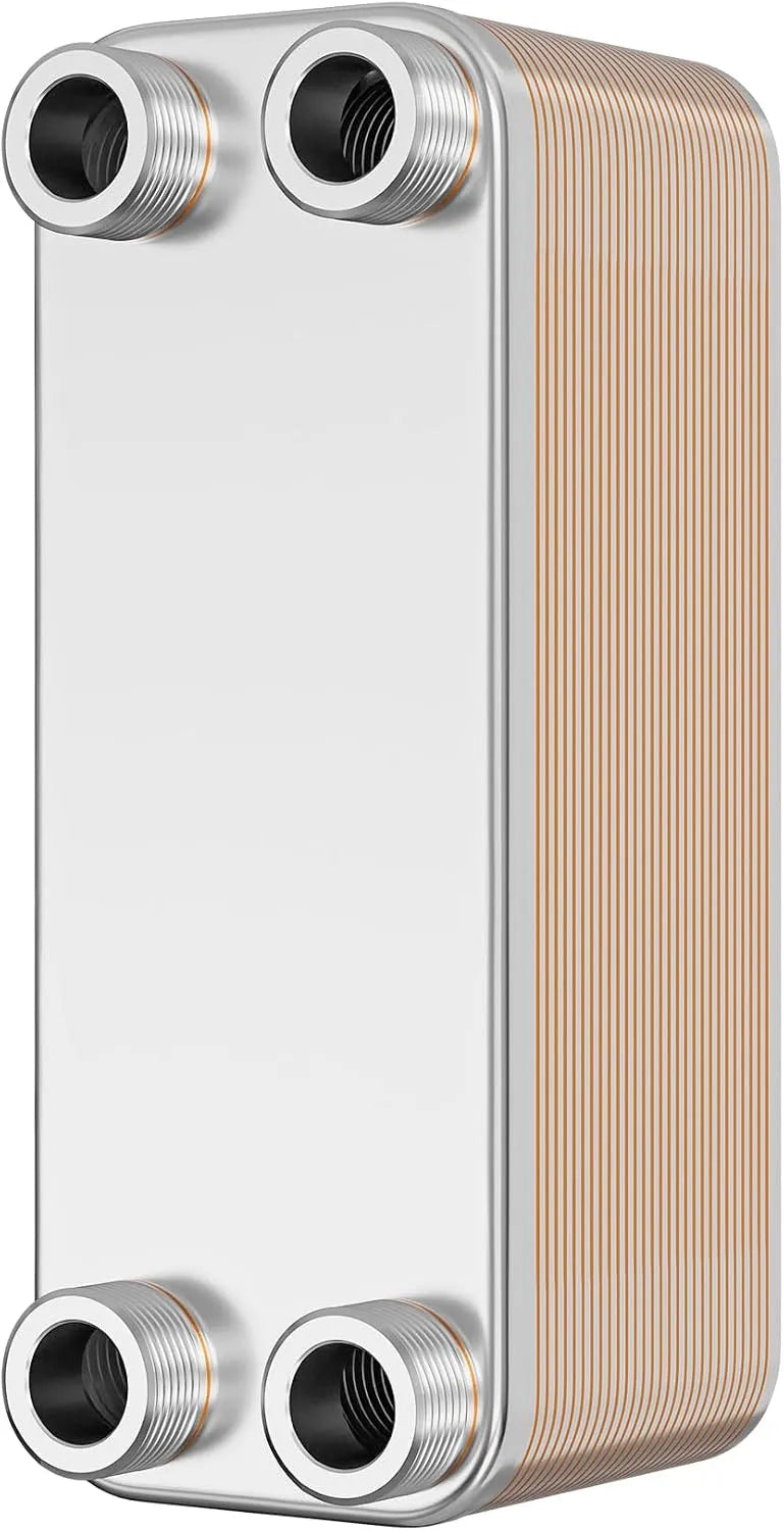 Produkt max. 175 kW, Wiltec Wärmetauscher 30 Platten, 12 m3/h 1, 50 l je Durchgang, Plattenwärmetauscher aus Edelstahl als Wärmeüberträger