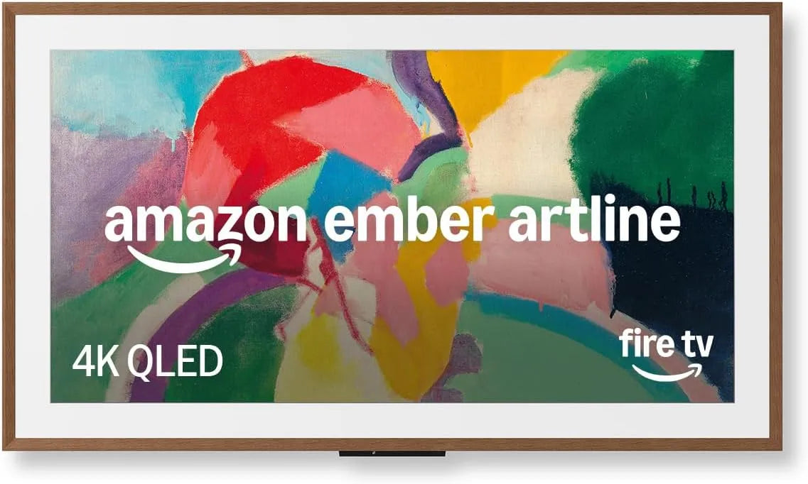 Smart TV, 55 Zoll, Fernseher, 4K UHD, QLED, HDR, HDR10+, Amazon Ember Artline 55' mit Fire TV, Sprachsteuerung mit Alexa - Nussbaum, individuelle