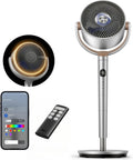 Ventilator, 20 dB, Timer, leise, Silber, 8H Timer, 120° +120° Oszillierender Ventilator mit Fernbedienung