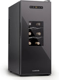 Klarstein Weinkühlschrank, 12 Flaschen, 1 Kochzonen, Glas, freistehend, Outdoor, Indoor, Getränkekühlschrank Klein, Kleiner Weinschrank, Wine Fridge