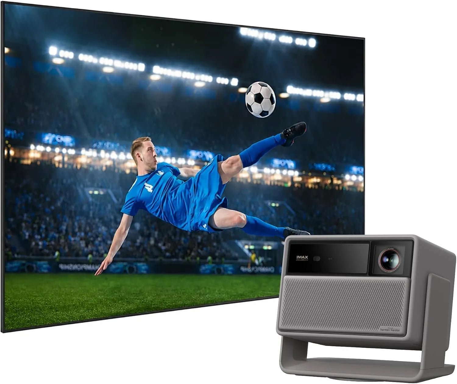 Projektor, 4K UHD, Beamer, xGIMI Horizon 20 Max 4K Heimkino Beamer mit 100'' Fixed Frame Beamer Screen