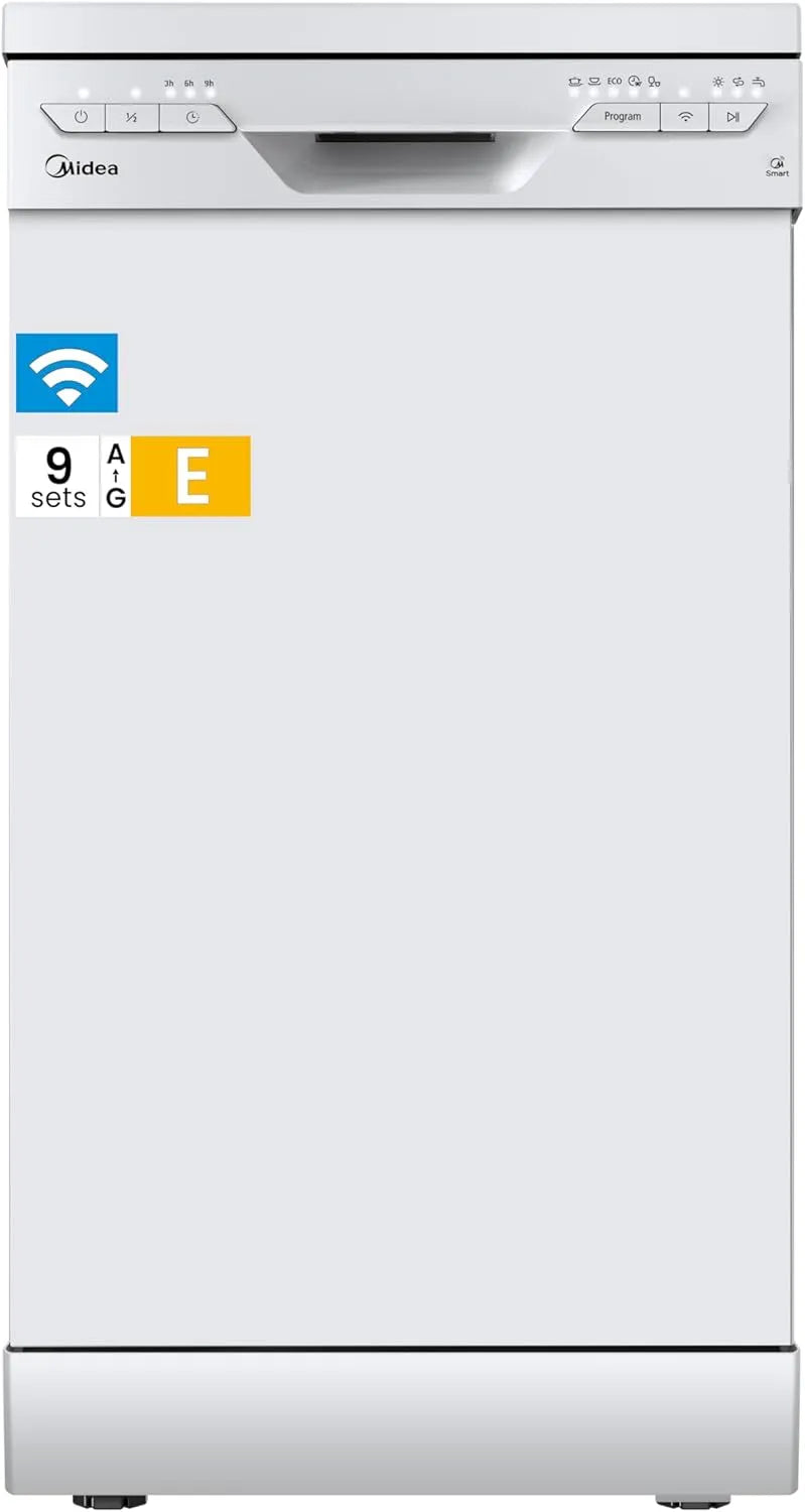 Geschirrspüler, 45cm, Midea 3.45NW, Slim-Format, freistehend, Weiß