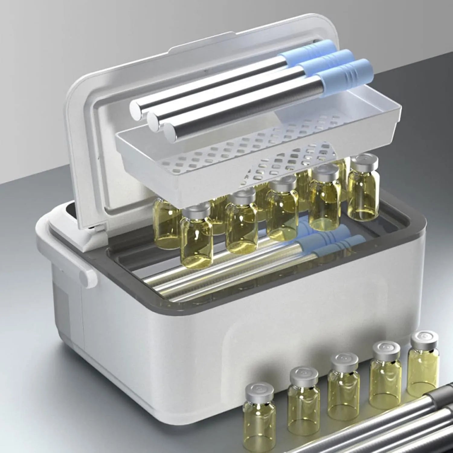 Elektrische Kühlbox 1xBattery, tragbar, USB, Auto, Medikamenten- und Insulintransport, mobile Kühlbox, Mini-Medikamentenkühlschrank mit konstanter