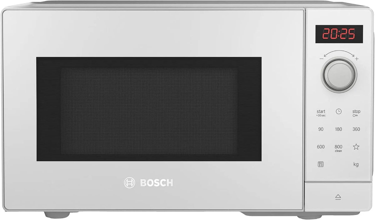 Bosch Serie 2 FFL023MW0 Mikrowelle, 20 L, 800 W, Mikrowellenofen, Weiß, AutoPilot 7
