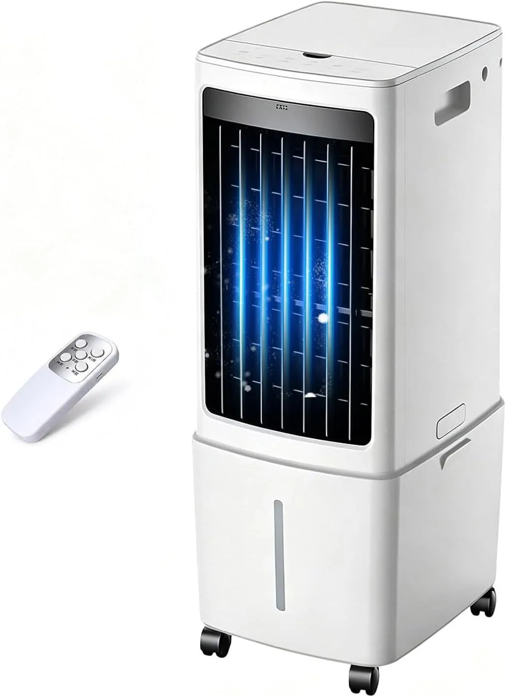 Klimaanlage, 12 L, tragbar, Timer, 3 Geschwindigkeiten, großer Wassertank, fahrbares Verdunstungskühlgerät für Zuhause und Bür, 12 Liter