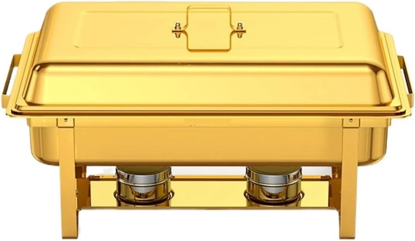 Chafing Dish Warmhaltebehälter, Quadratischer 10-Liter-Chafing, Hochzeiten Und Geburtstagsfeiern Gute WäRmespeicherung, Ideal for Partys, Buffets