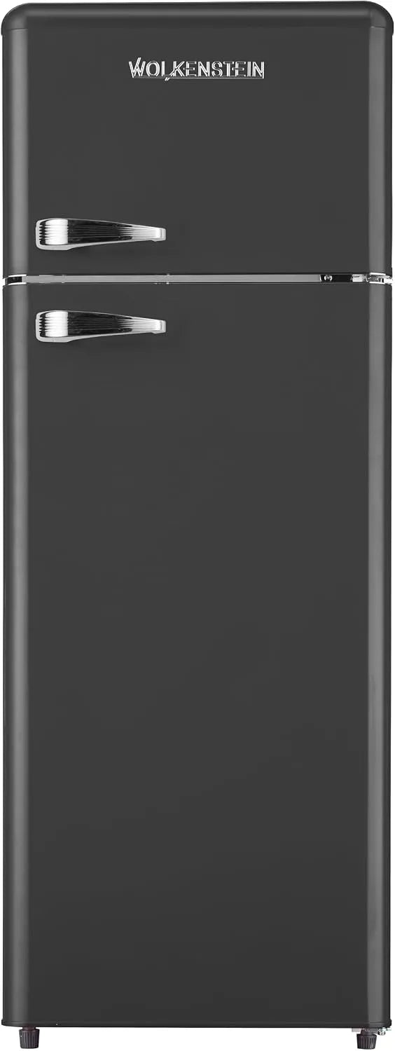 Kühl-Gefrierkombination, 211 L, Wolkenstein GK212.4RT, freistehend, leise, Kühlschrank mit Gefrierfach, Schwarz