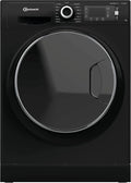 Bauknecht 8AA Frontlader, 8kg, Waschmaschine, 8 kg, Dampf, Hygiene, Schwarz, Steam Refresh, EEK A, Active Care Color+, kraftvolle Fleckentfernung