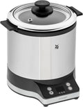 Produkt mit Lunch-to-go-Box, WMF Küchenminis Reiskocher 220 W, Damfgarer, platzsparend, Innentopf mit To-Go-Deckel 1l, Reiskocher mini cromargan matt