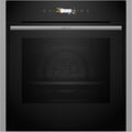 NEFF B44CR71N0 Backofen, 60 x 60cm, Einbau, Touch-Bedienung, Edelstahl, Full Touch TFT-Display, N 70, Integrierbarer Backofen, versenkbare Backofentür