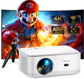 Smart TV 1080P WIFI6, Fernseher, 4K UHD, WLAN, Bluetooth, Android OS, Video Projector Native 1080P HD Unterstützt 4K【Elektrischer Fokus & Auto