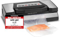 Caso Profi‐Vakuumierer, VRH 690 advanced, 150 Nonstop‐Vorgänge, 20 L/min, doppelte Schweißnaht, Cutter & Rollenfach, inkl. Folienrollen