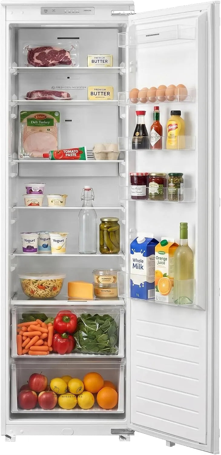 Kühlschrank HF-BIM304NFINVE, 304 L, Energieklasse E, Einbau, No Frost, Inverter, LED-Innenbeleuchtung, Verstellbare Glasablagen, 5 Jahre Garantie