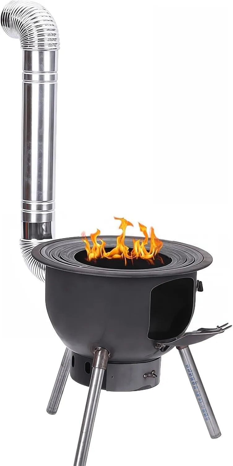 Produkt Stahl-Zeltofen für Outdoor-Kochen, Holzofen, Grillen, Picknicks und Jagd, abnehmbare Beine