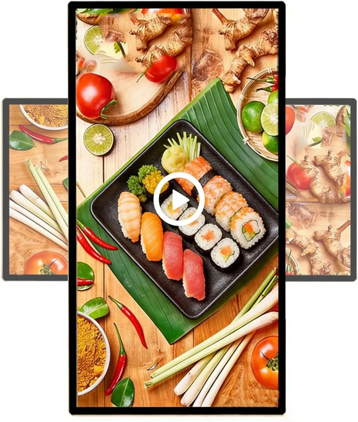 Modell Touch-27, Intelligente Bildschirmaufteilung und Videowiedergabe Touch-27, LED-Bildschirm für Restaurants, Digitales Signage Werbe-Mediaplayer
